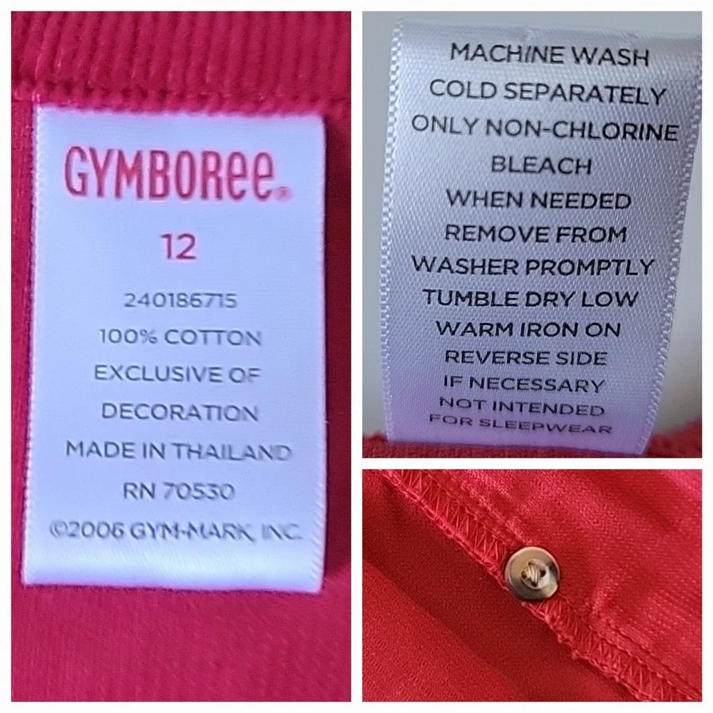 Gymboree Vintage Peruvian‎ Doll Corduroy A-Line Dress Red Flower Embroidered